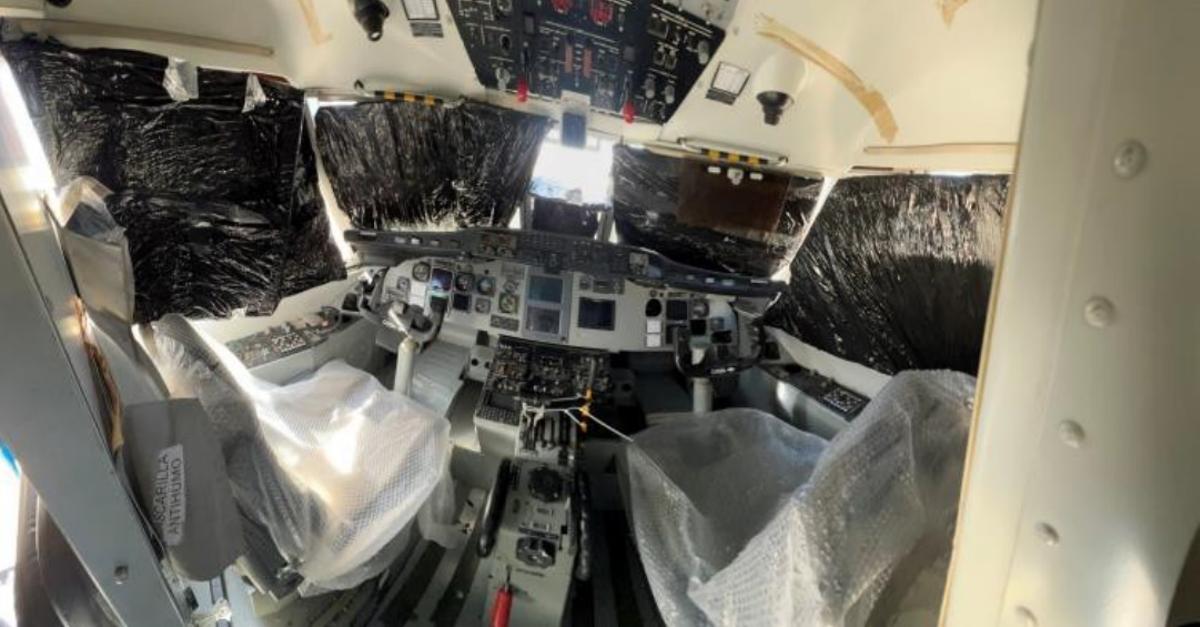 Interior de una de la cabina de una de las aeronaves