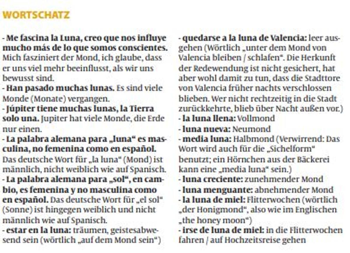 Wortschatz zum Weltraum