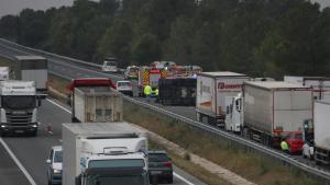 Un accidente en la AP-7, en una imagen de archivo.