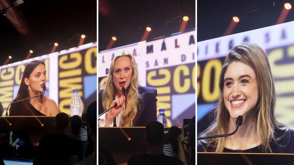 Dafne Keen, Gwendoline Christie y Natalia Dyer, en la Comic-Con Málaga.