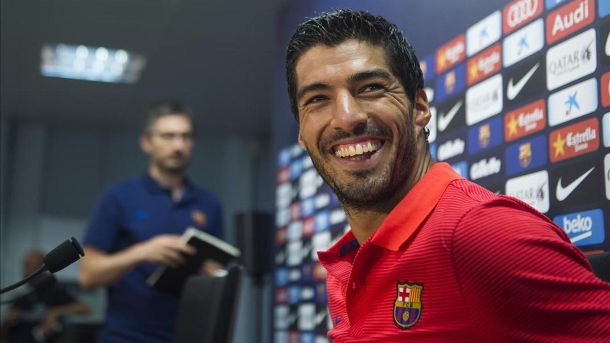 Luis Suárez, en la ciudad deportiva de Sant Joan Despí.