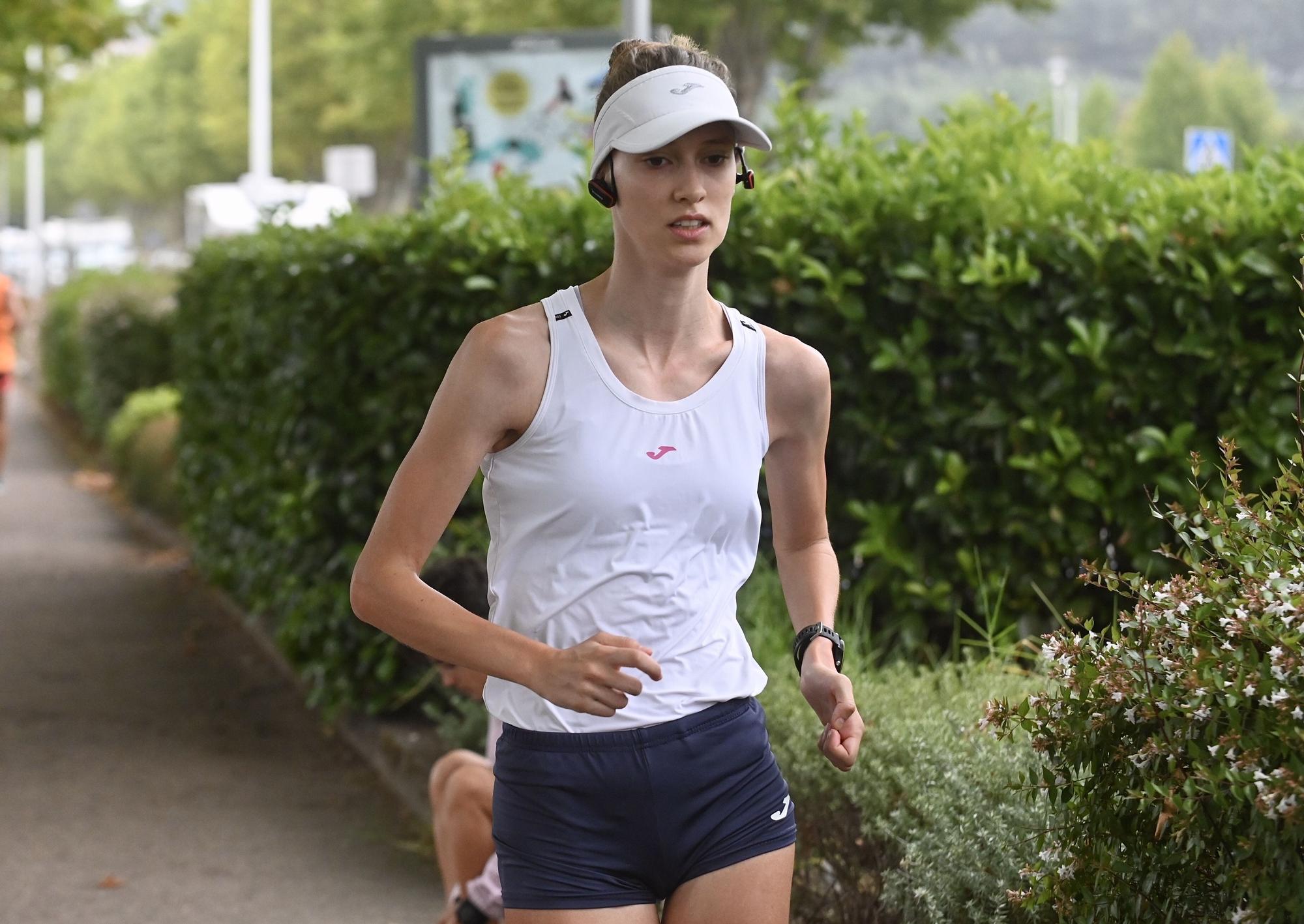 Antia Chamosa, durante un entrenamiento en Pontevedra la semana pasada.