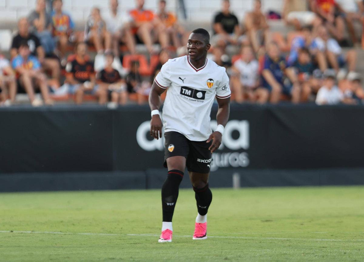 Dieng en el partido contra el Castellón