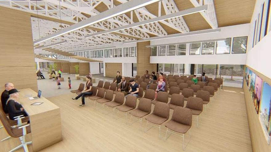 Una recreación del interior del futuro centro cultural en el viejo mercado.