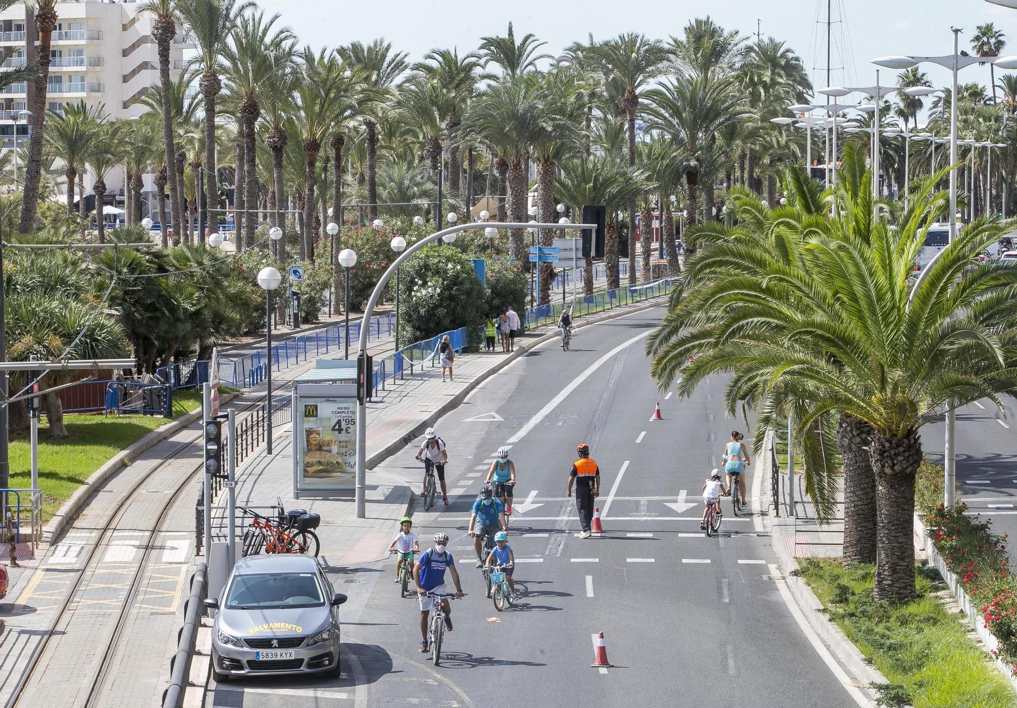 Unas 355 personas participan en la Ciclovía 2020 de Alicante