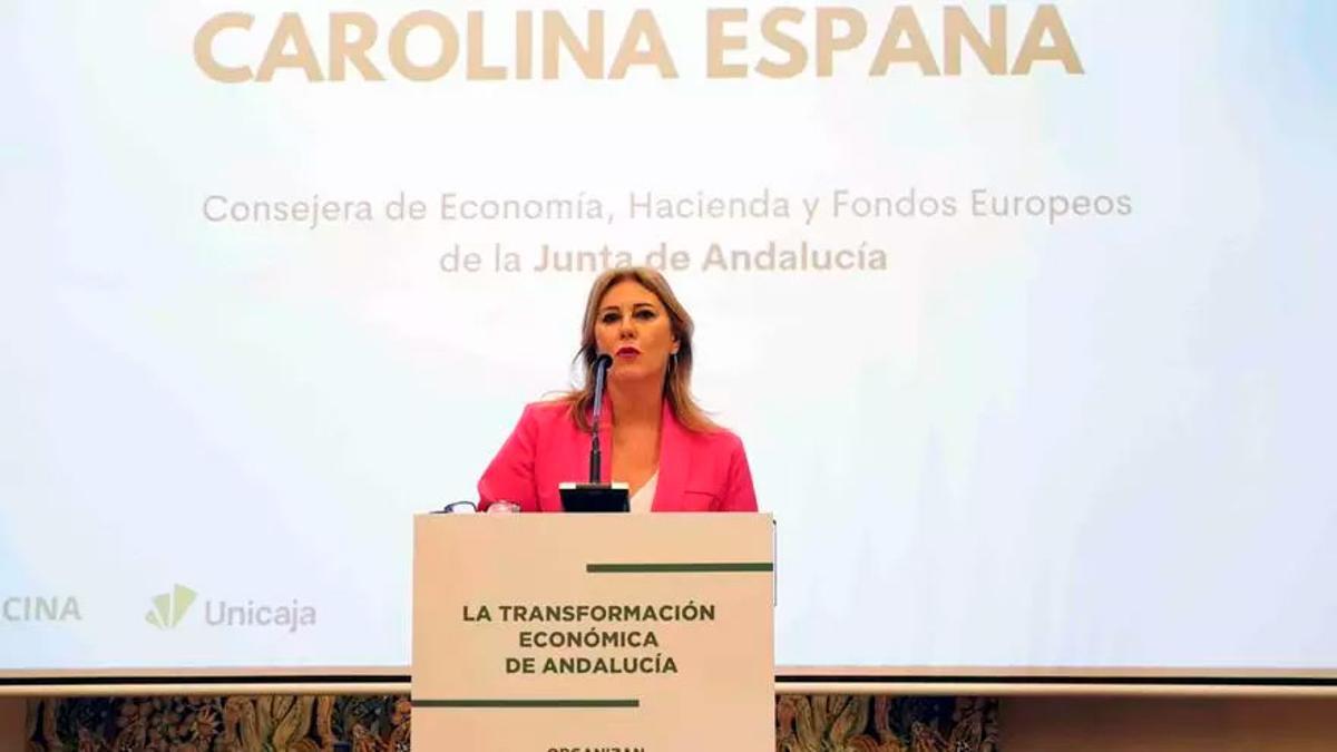 Carolina España, consejera de Economía de la Junta de Andalucía.