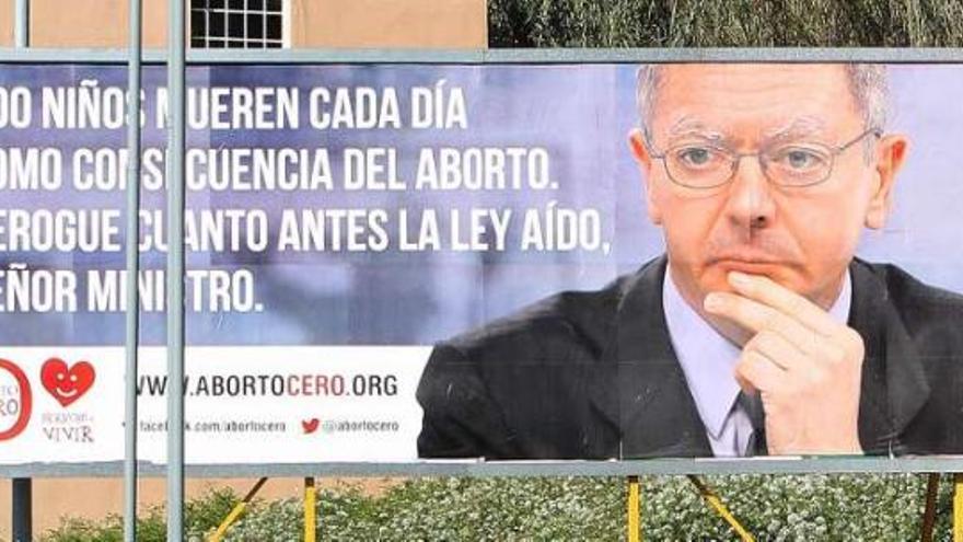 Valla de abortocero.org, de Derecho a vivir y Hazteoir.org.  // FDV