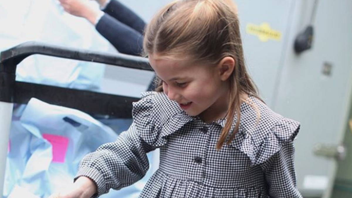 La Princesa Charlotte con vestido de Zara