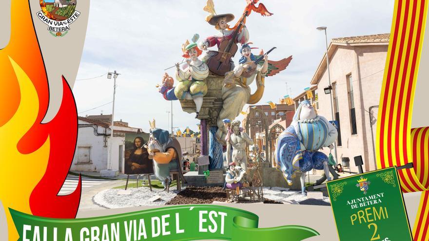 Premios a las Fallas de Bétera: Gran Vía del Sur hace doblete de primeros premios y Gran Vía del Este de segundos