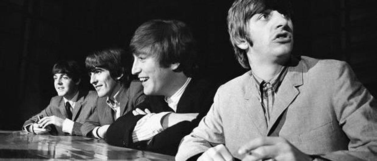 Paul McCartney, George Harrison, John Lennon and Ringo Starr durante su primera gira en EE UU.