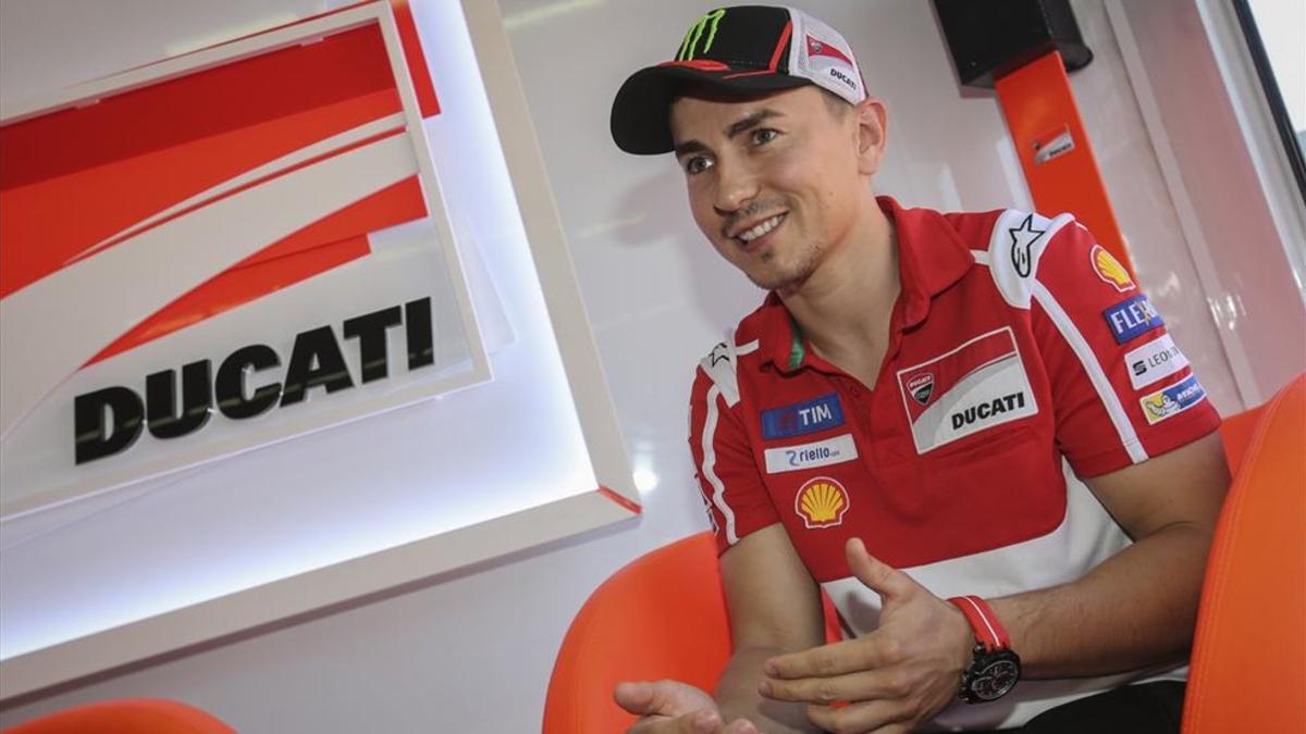 Jorge Lorenzo, durante la entrevista concedida a SPORT