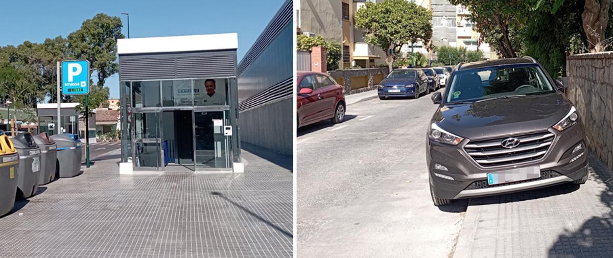 A las 10, con el nuevo parking municipal libre, ya comenzaba la invasión de aceras de los conductores.