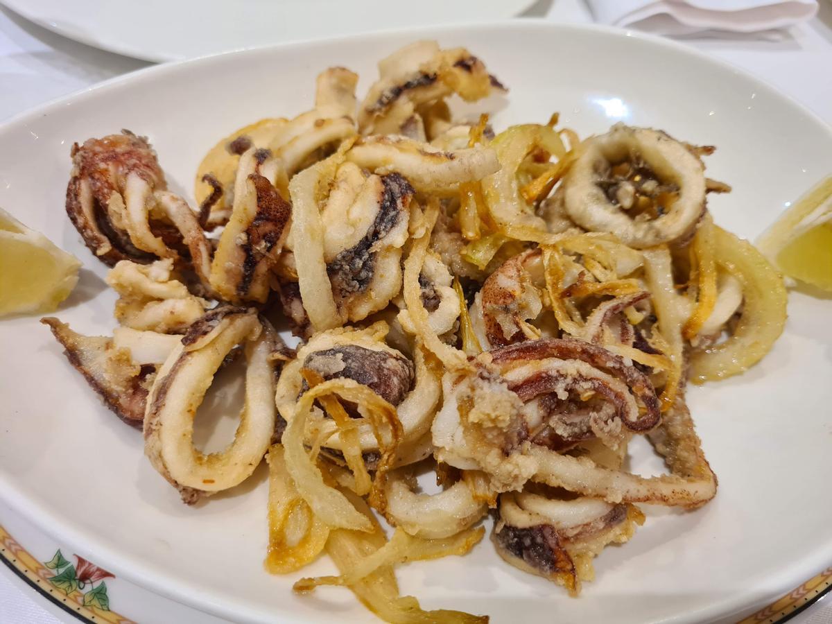 Calamares fritos.