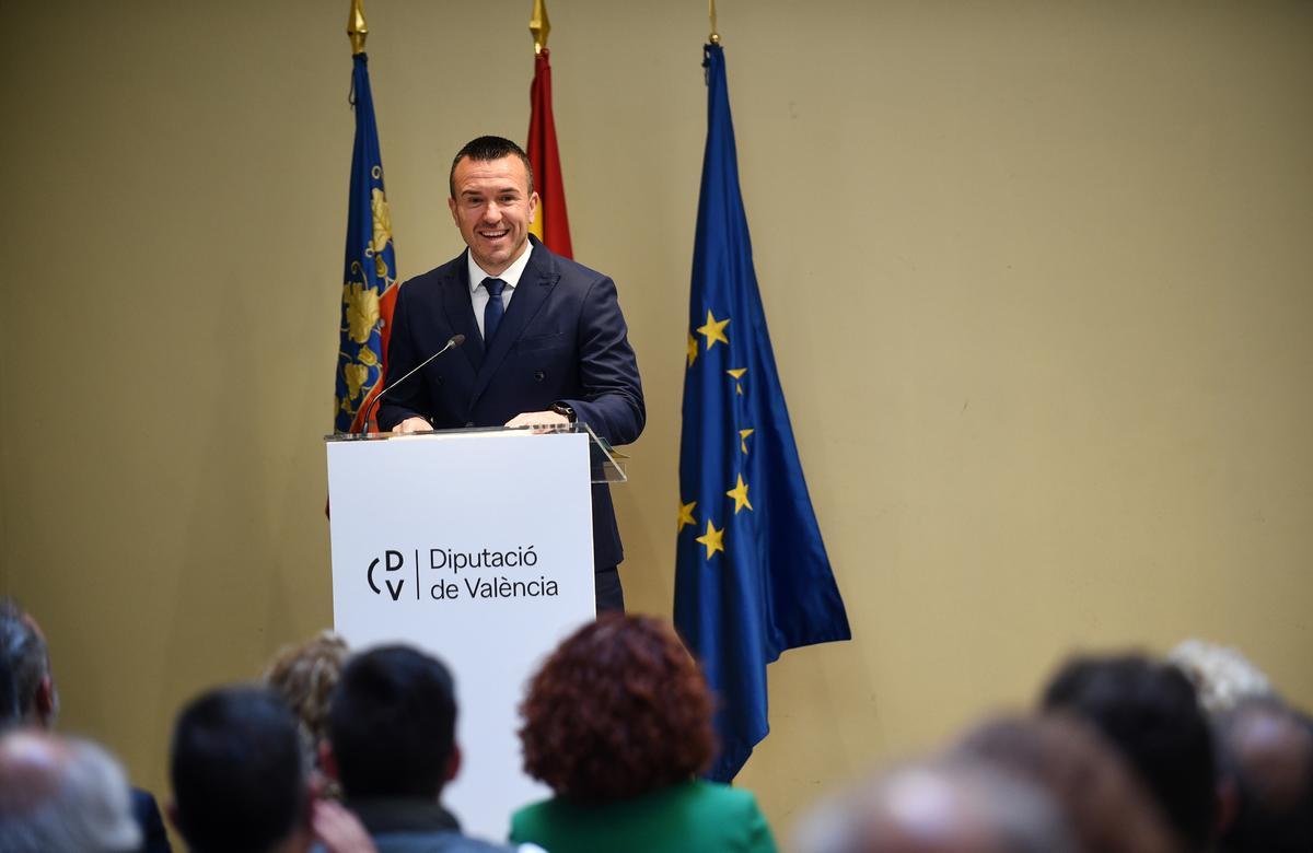 El presidente de la Diputació, Vicent Mompó, en la presentación del programa Gestifoc 2026.