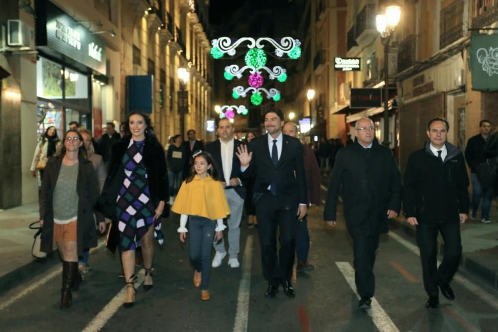 Encendido de las luces navideñas en Alicante