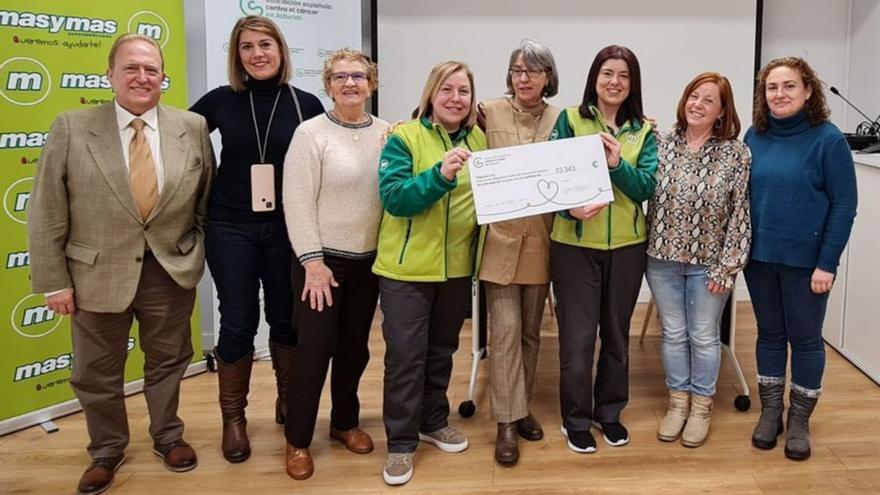 La cadena Masymas recauda 23.300 euros en Asturias contra el cáncer