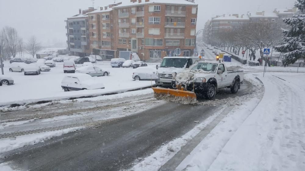 Els efectes de la nevada a Berga