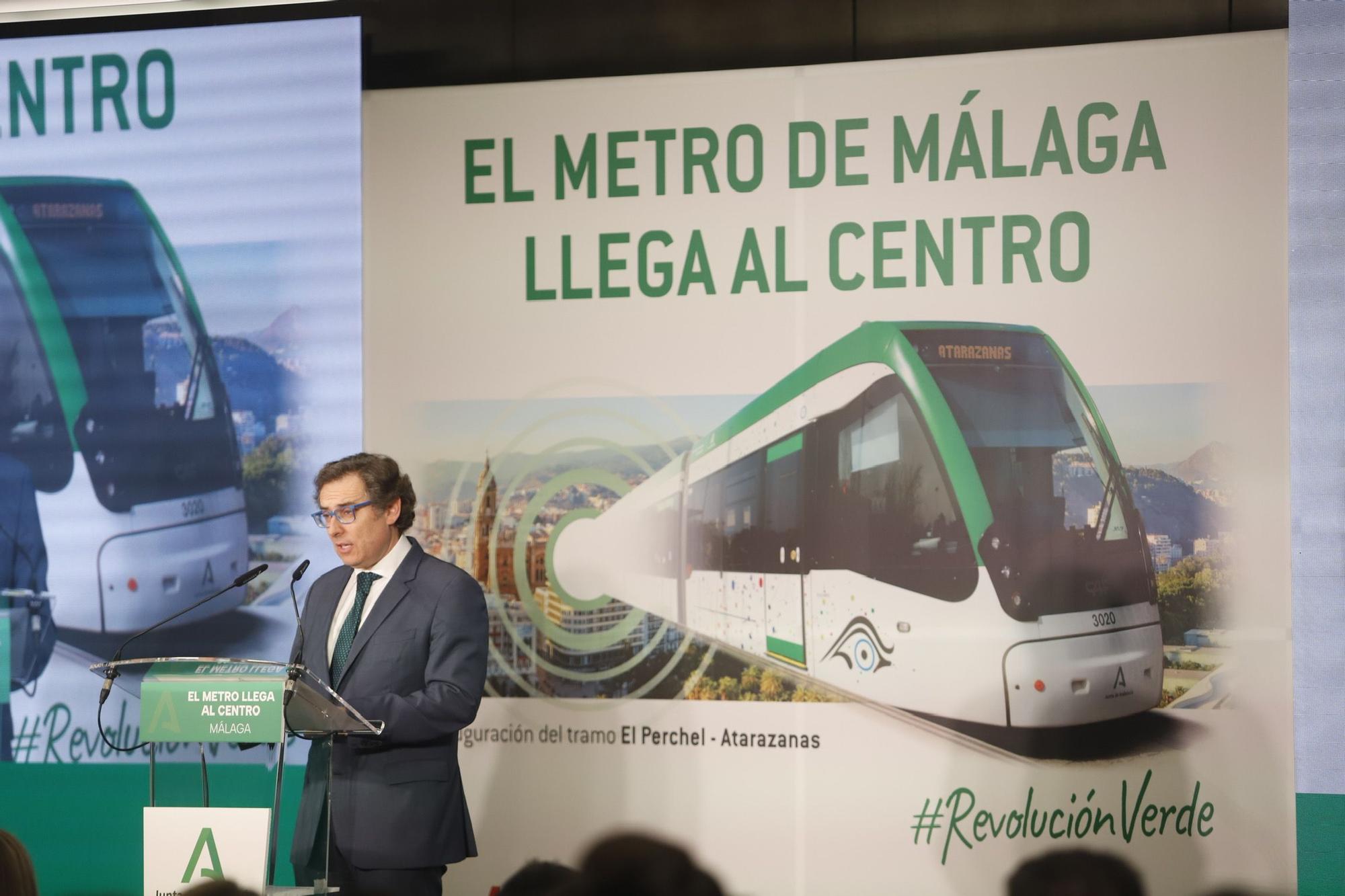 Inauguración de la ampliación del metro de Málaga hasta el Centro