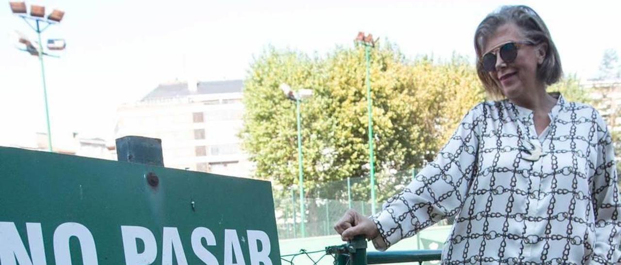 Luisa Navia-Osorio, en el Club de Tenis de Oviedo.