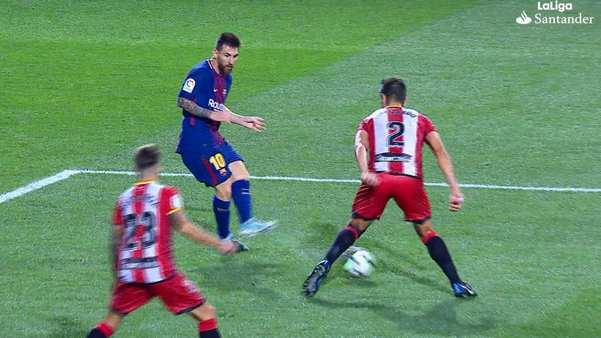 LALIGA | Girona-Barça (0-3): El pase de Messi a Denis con caño incluido