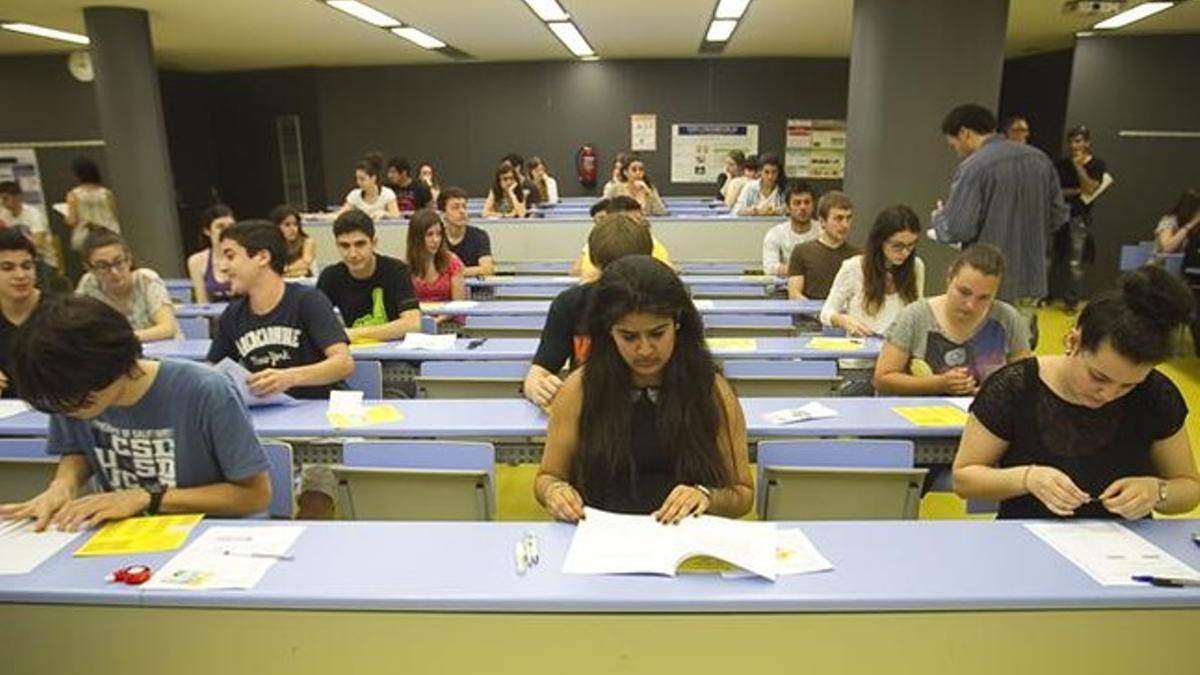 Examen de selectividad en el Campus del Mar de la UPF, el pasado 11 de junio.