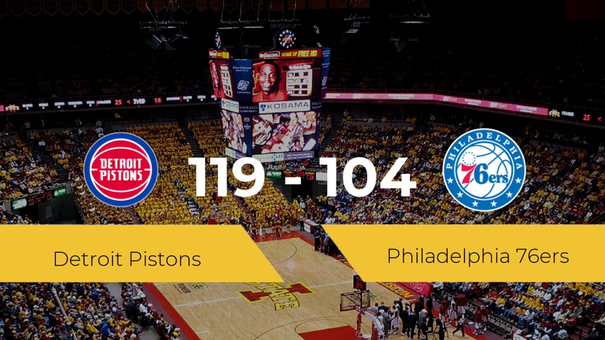 Detroit Pistons logra la victoria frente a Philadelphia 76ers por 119-104