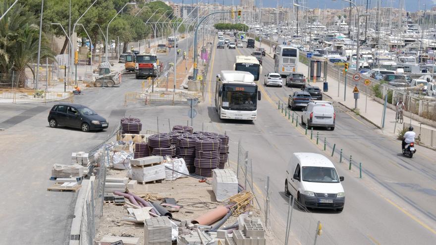 El Paseo Marítimo de Palma llega a su segundo verano sin alcanzar al ecuador de las obras