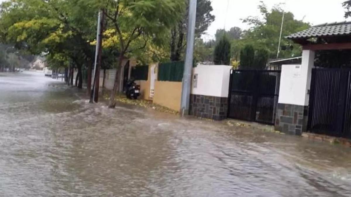 El barranco del Rubio en un episodio de fuertes lluvias.