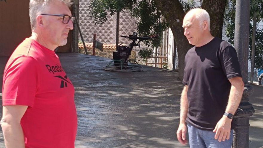 Castaño en una visita al parque de Viladesuso.