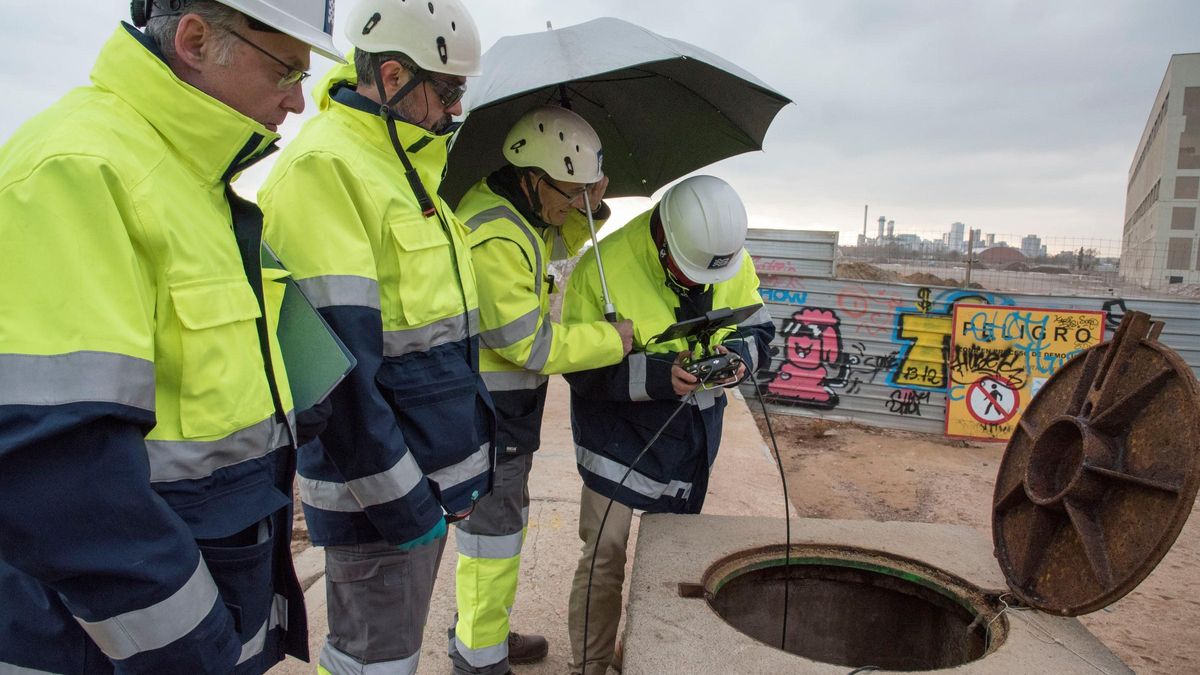 Reparación del colector de Llevant, comprometido tras el paso de un temporal, en enero de 2017