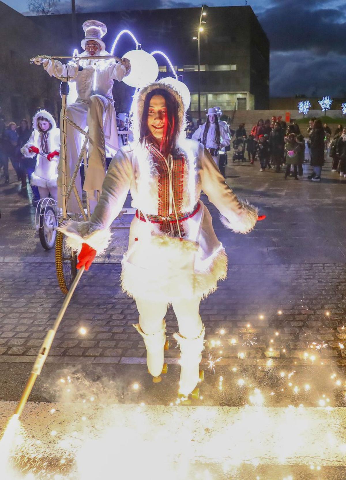 Vilagarcía resplandece a ritmo de luz y villancicos