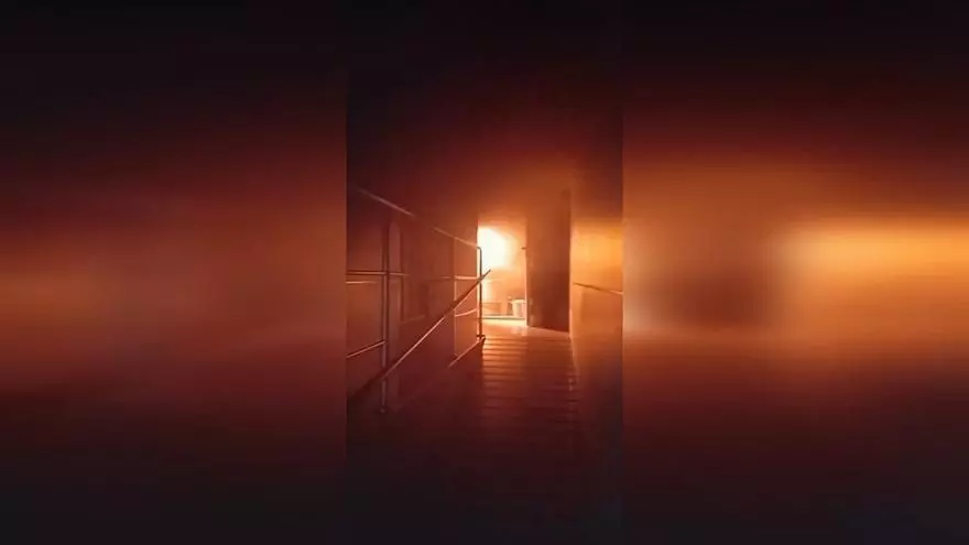 Incendio en un edificio del Paseo de Los Tilos