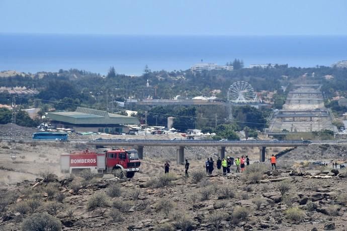 10/04/2019 SAN BARTOLOME DETIRAJANA. Simulacro accidente aéreo del Ejercito del Aire.  Fotógrafa: YAIZA SOCORRO.  | 10/04/2019 | Fotógrafo: Yaiza Socorro