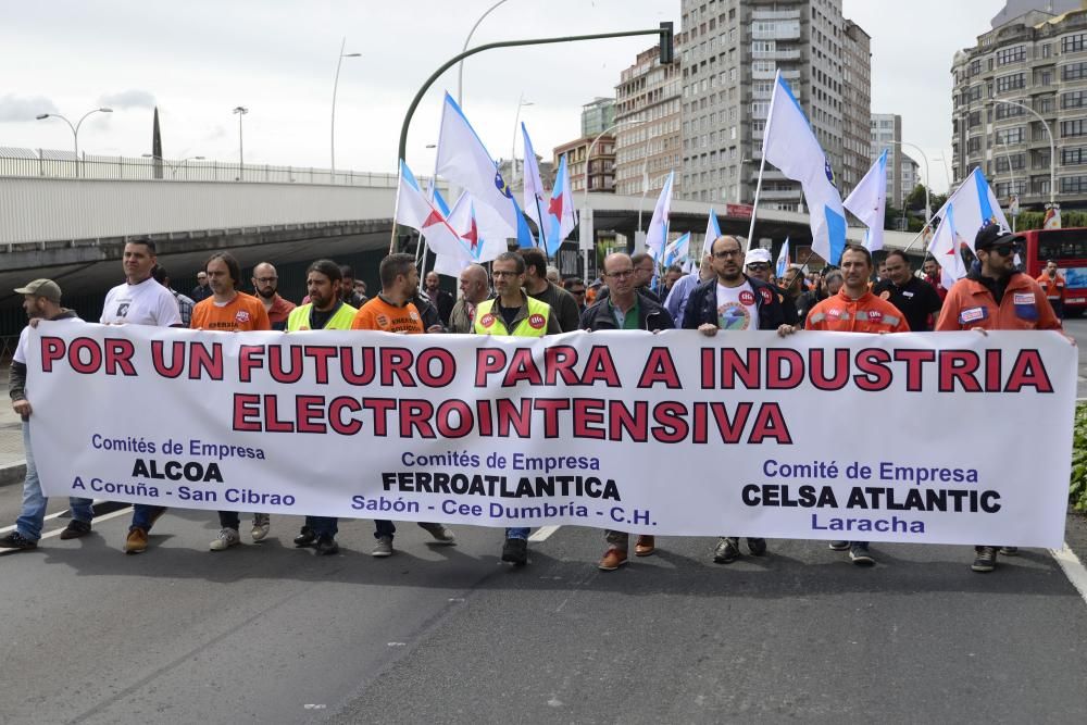 Manifestación de Alcoa en A Coruña