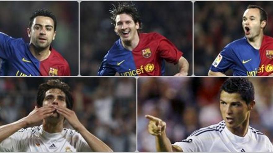 Ronaldo, Messi, Xavi, Kaká e Iniesta son los candidatos al premio FIFA.