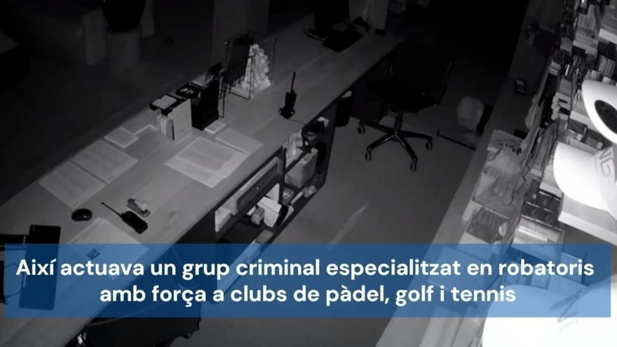 Així actuava un grup criminal especialitzat en robatoris amb força a clubs de pàdel, golf i tennis