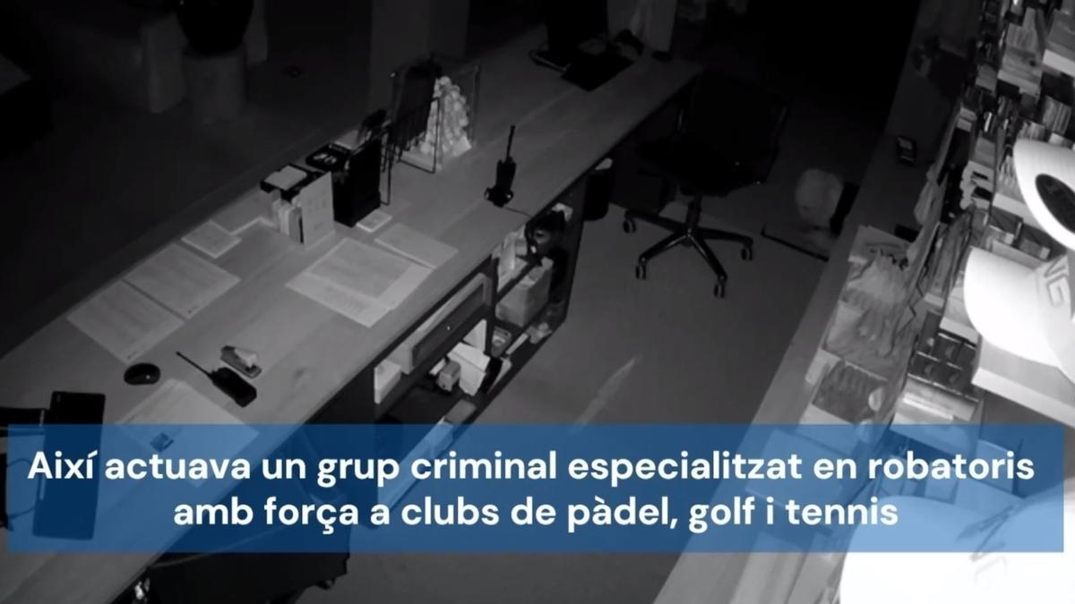 Així actuava un grup  criminal especialitzat en robatoris amb força a clubs de pàdel, golf i tennis