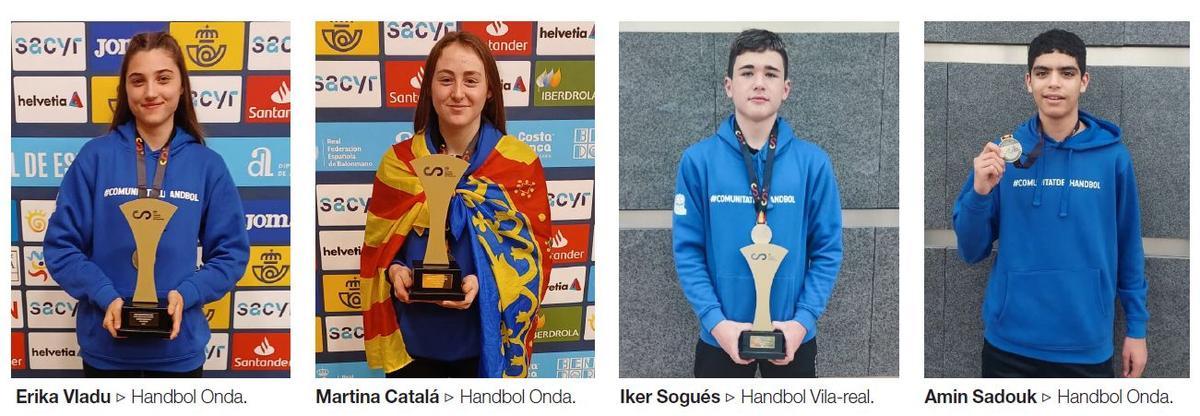 Los cuatro campeones de España provinciales.