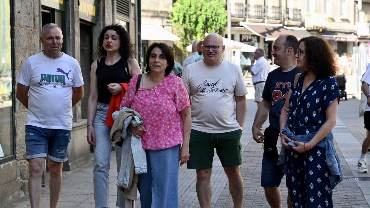 Turistas por la ciudad de Pontevedra.