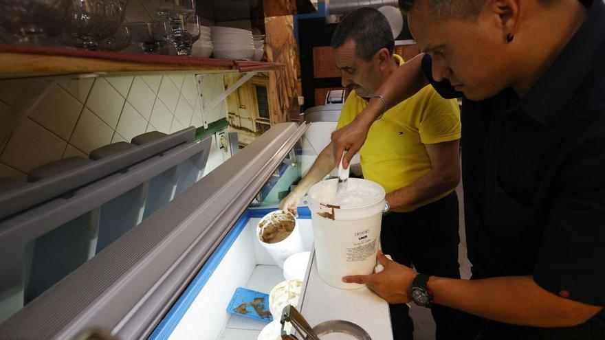 En la pizzería Il Piccolo hubo que tirar los helados.