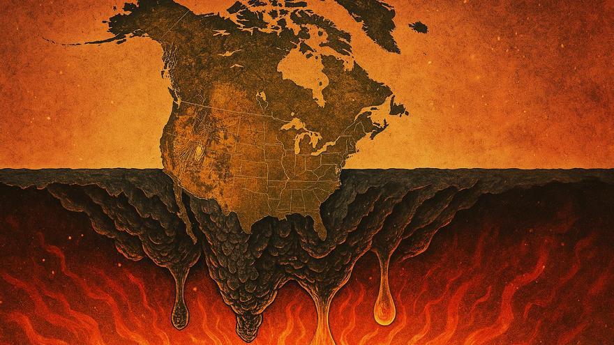 América del Norte se está hundiendo hacia el manto de la Tierra