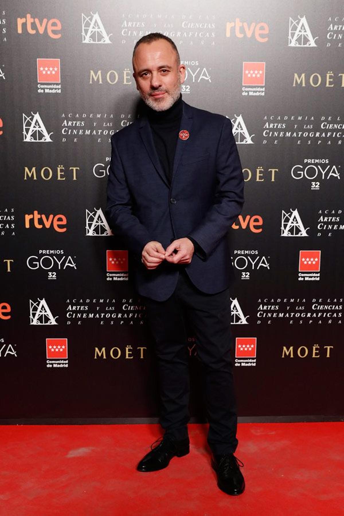 Cena de nominados a los Goya 2018: Javier Gutiérrez.