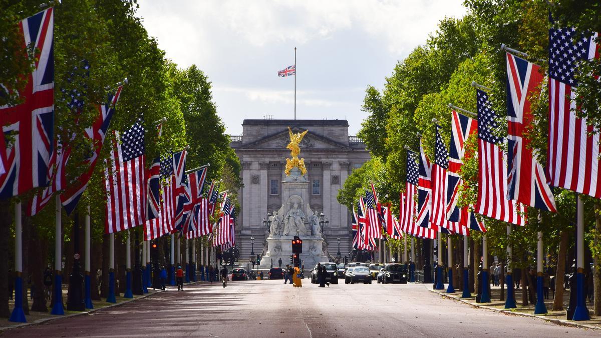 Donald Trump y Melania Trump, en su segunda visita de estado al Reino Unido.