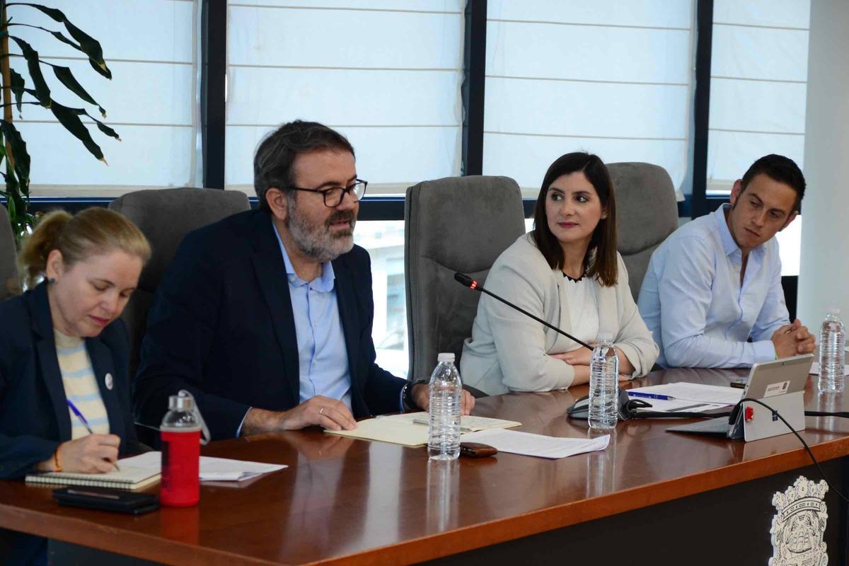 El titular de Juventud, interviene en el acto de ayer en Moaña.