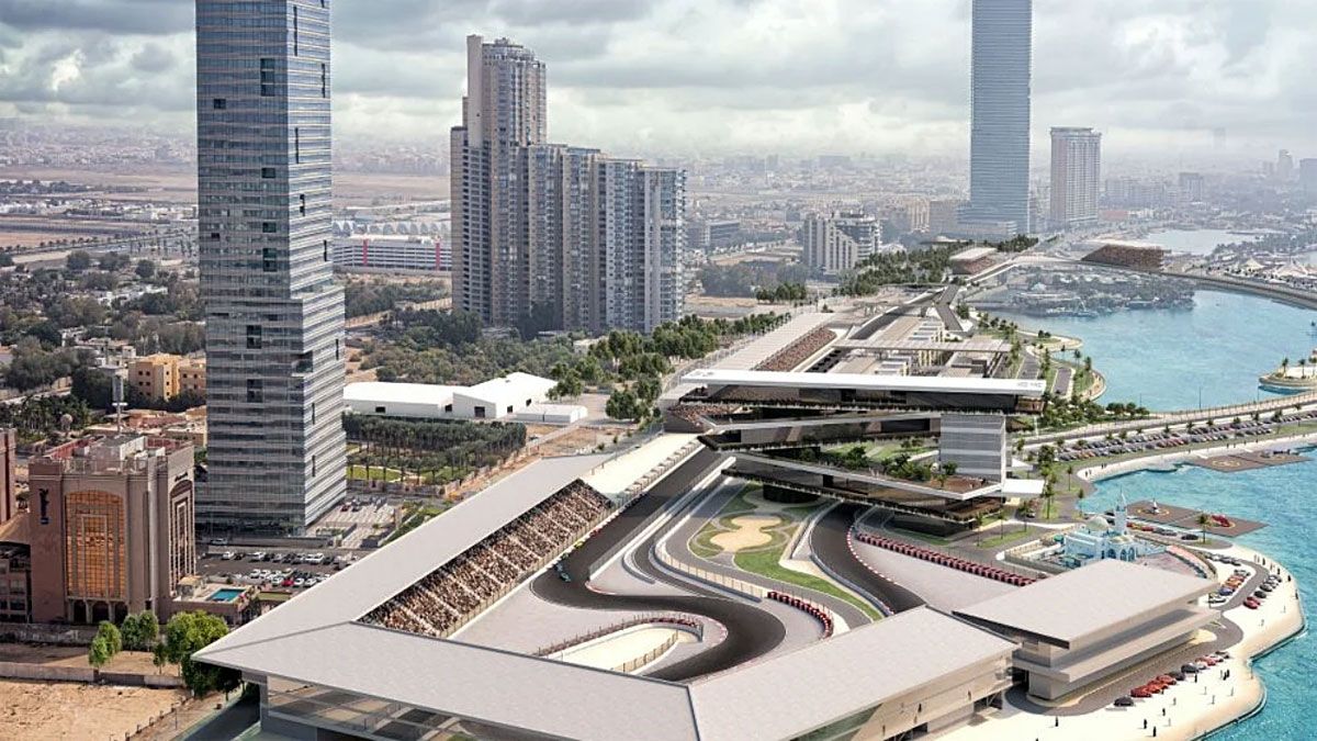 Así será el circuito urbano de Jeddah, en Arabia Saudí, que se estrena este año en la F1