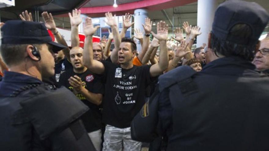 Jornada de protestas por la huelga de trenes