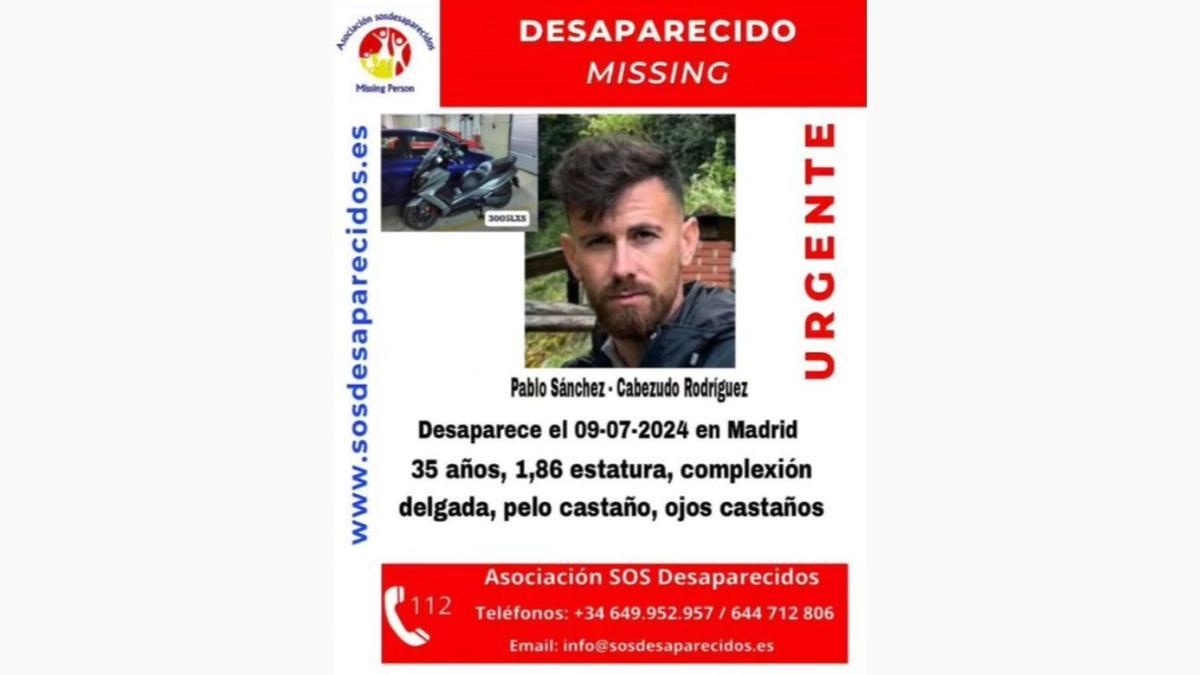 Pablo Sánchez- Cabezudo, policía nacional desaparecido en Madrid.
