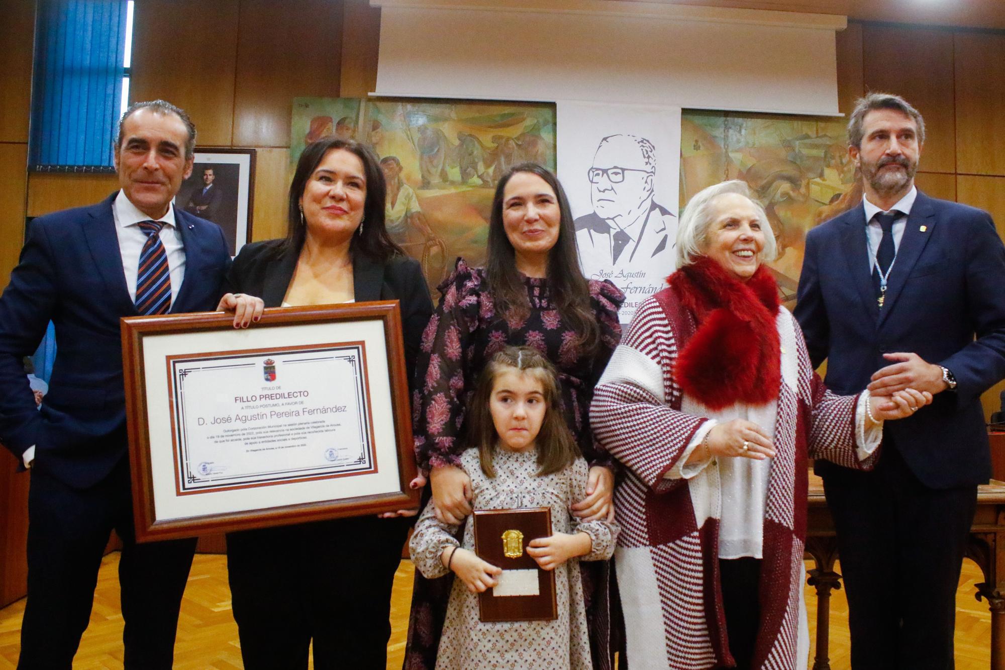 Agustín Pereira Fernández ya es hijo predilecto de Vilagarcía