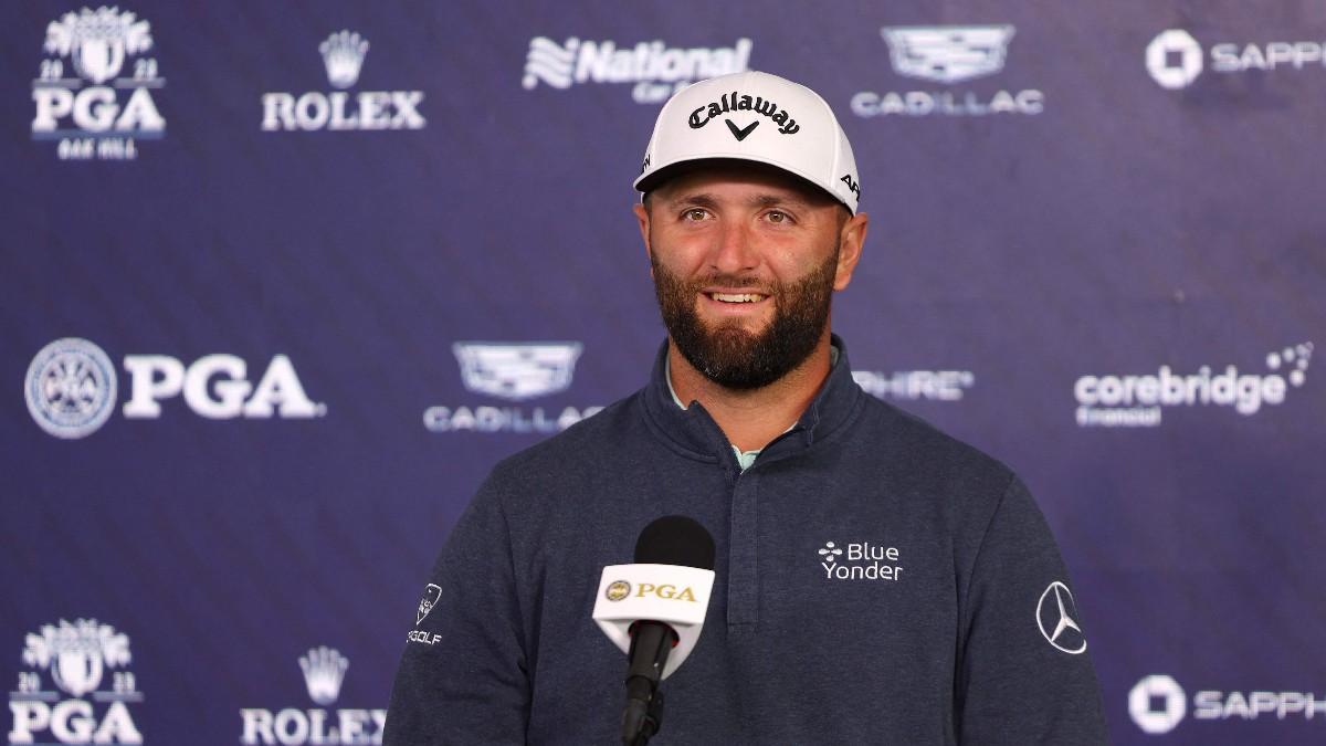 Rahm, durante su rueda de prensa previa al inicio del PGA Championship