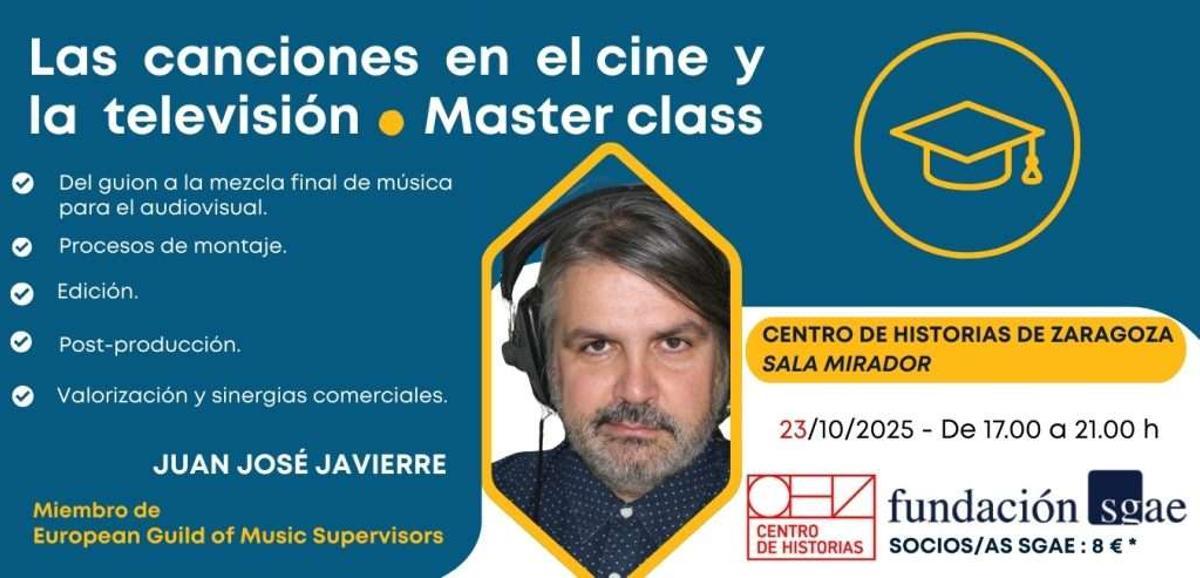 Cartela del evento que realizará Juan José Javierre en Zaragoza